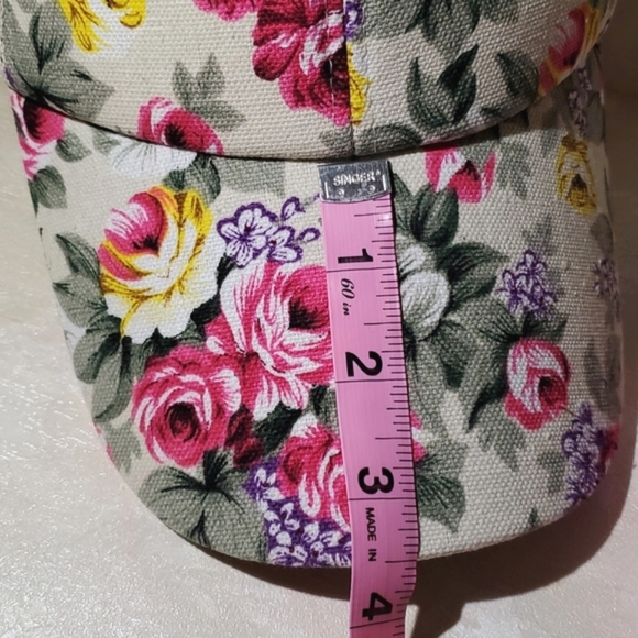 NEW Women's Adjustable Floral Canvas & Mesh Ballcap - Picture 15 of 16